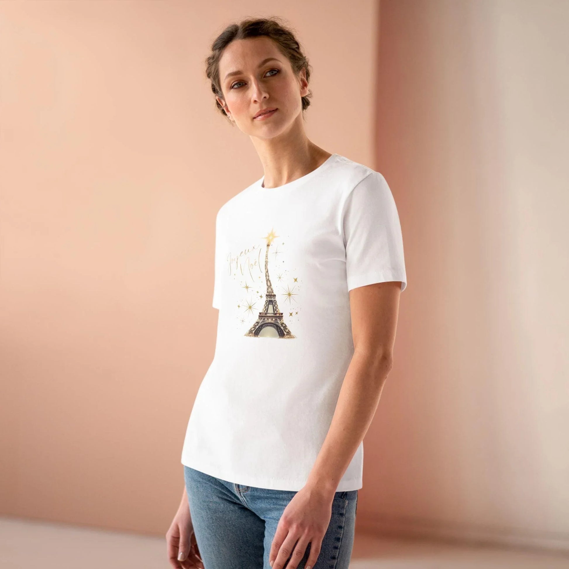 ✨ Joyeux Noël Women's Tee 🗼 A touch of Parisian elegance. - Whippie's
