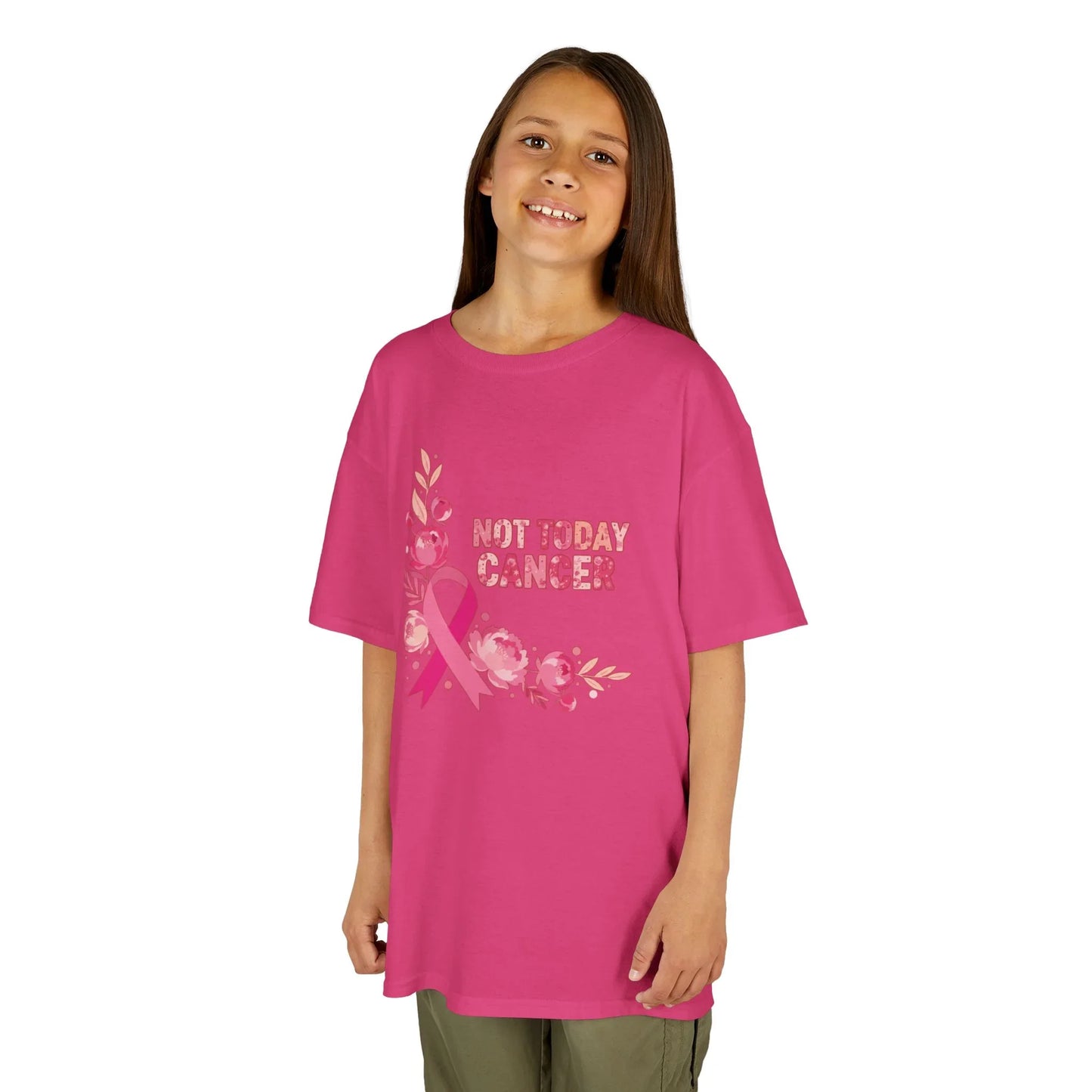Lisa Whippie Fundraiser Breast Cancer Tee - Not Today Cancer Peony Youth