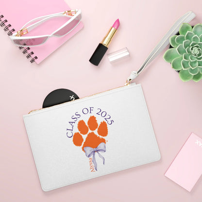 Graduation Clutch Bag - Clemson Paw Print - Class of 2025 - Personalizable - Whippie's