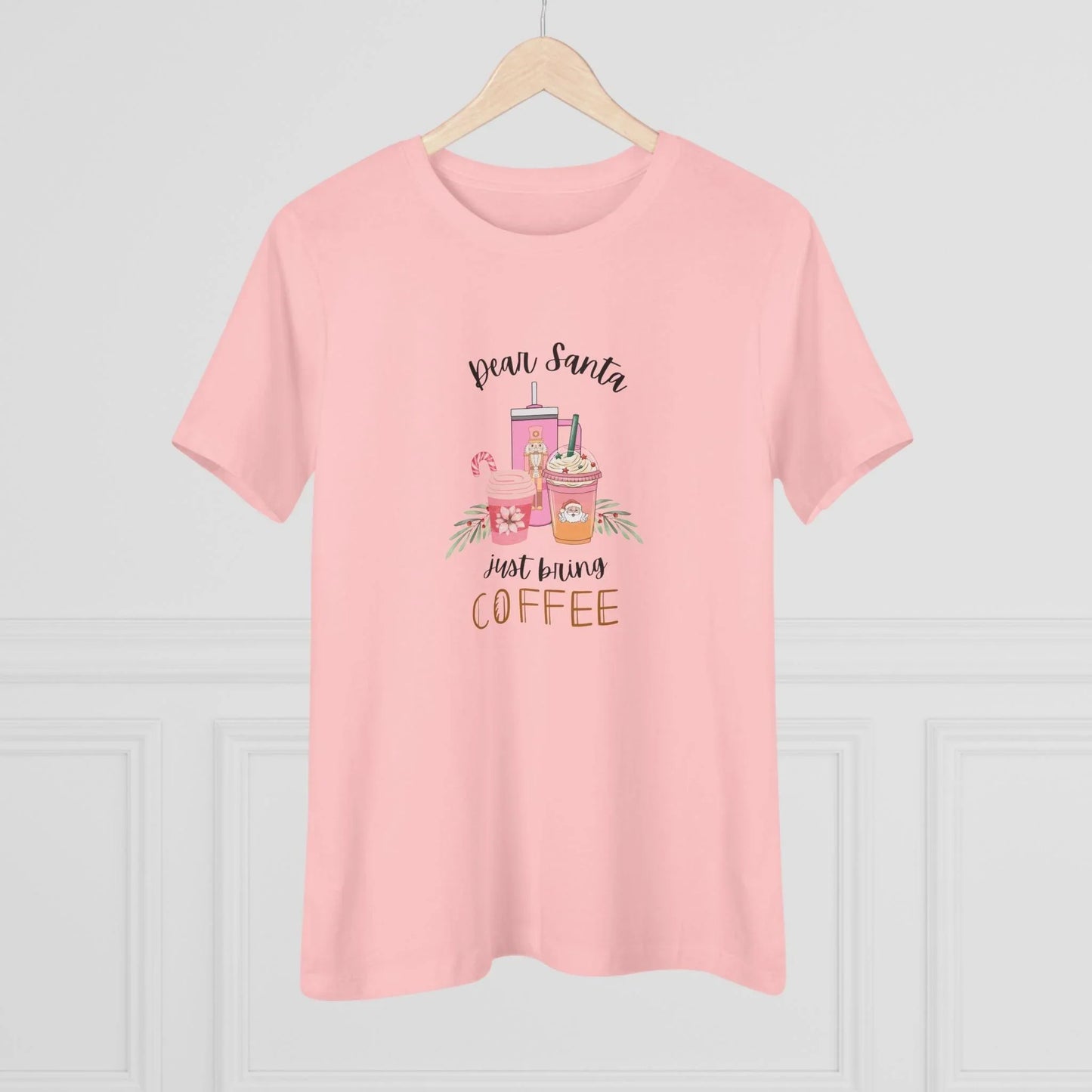 Dear Santa, just bring COFFEE - Women's Softstyle Tee - Whippie's