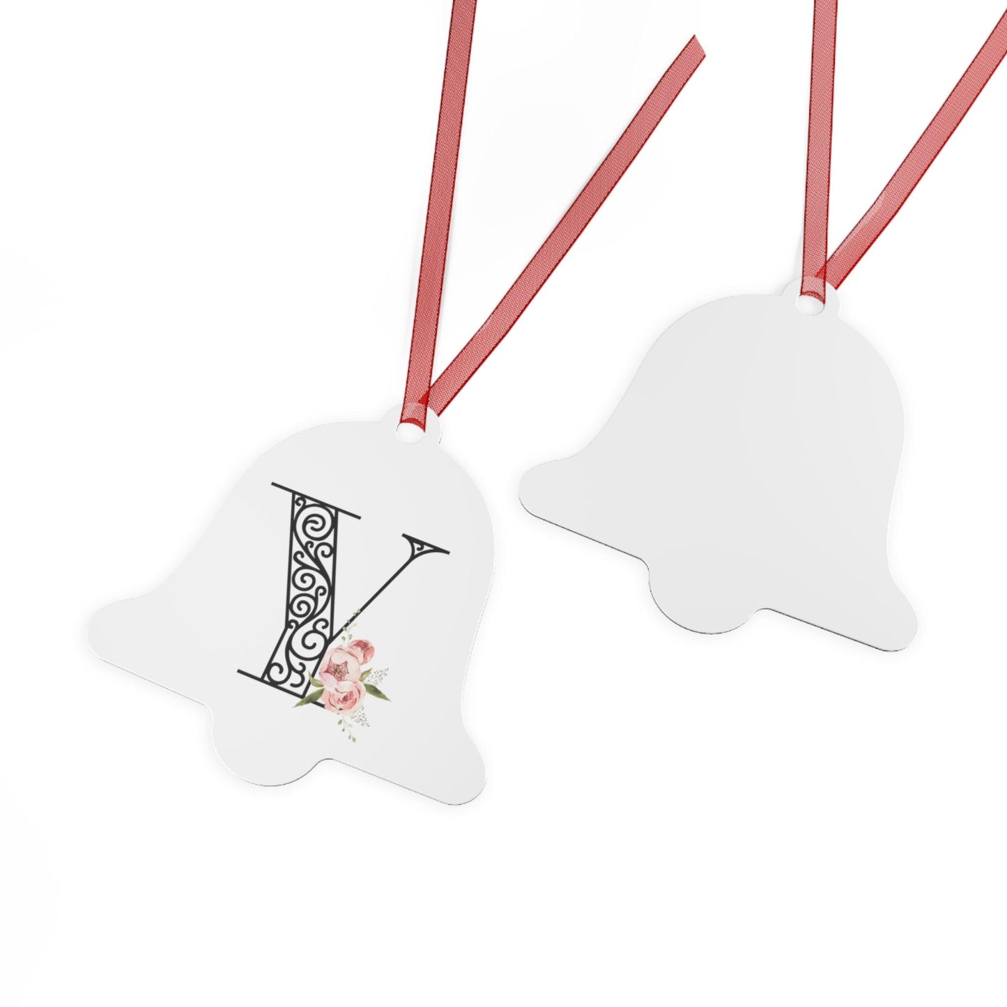 Floral Letters: Letter Y - Metal Christmas Ornament - Whippie's