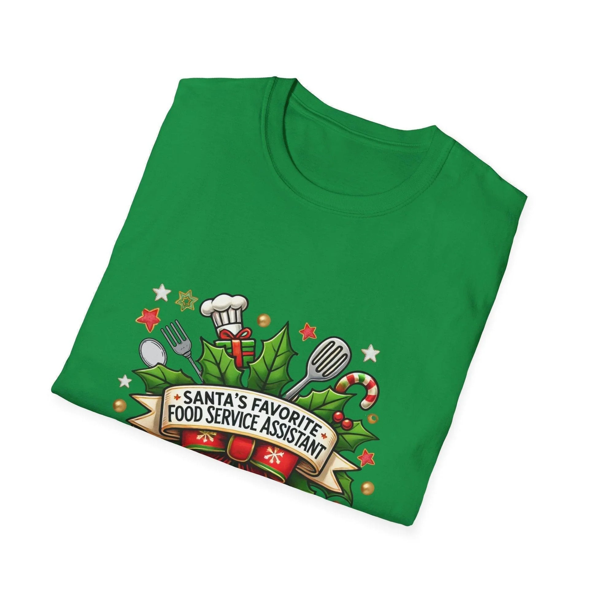 Santa's Favorite School Food Service Assistant Unisex Tee 🍽️🎅 - Whippie's