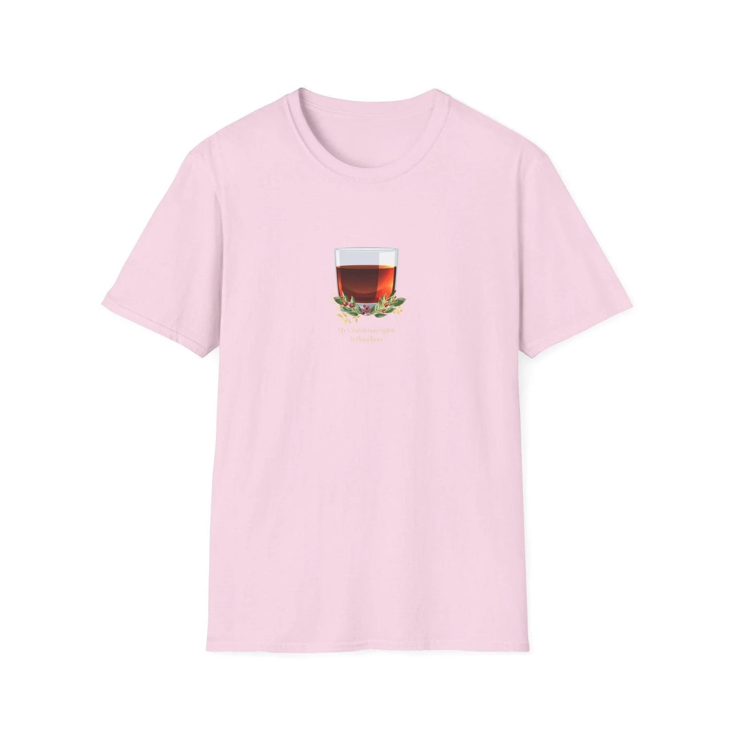 My Christmas Spirit is Bourbon 🥃🎄 - Unisex Softstyle T-shirt - Whippie's