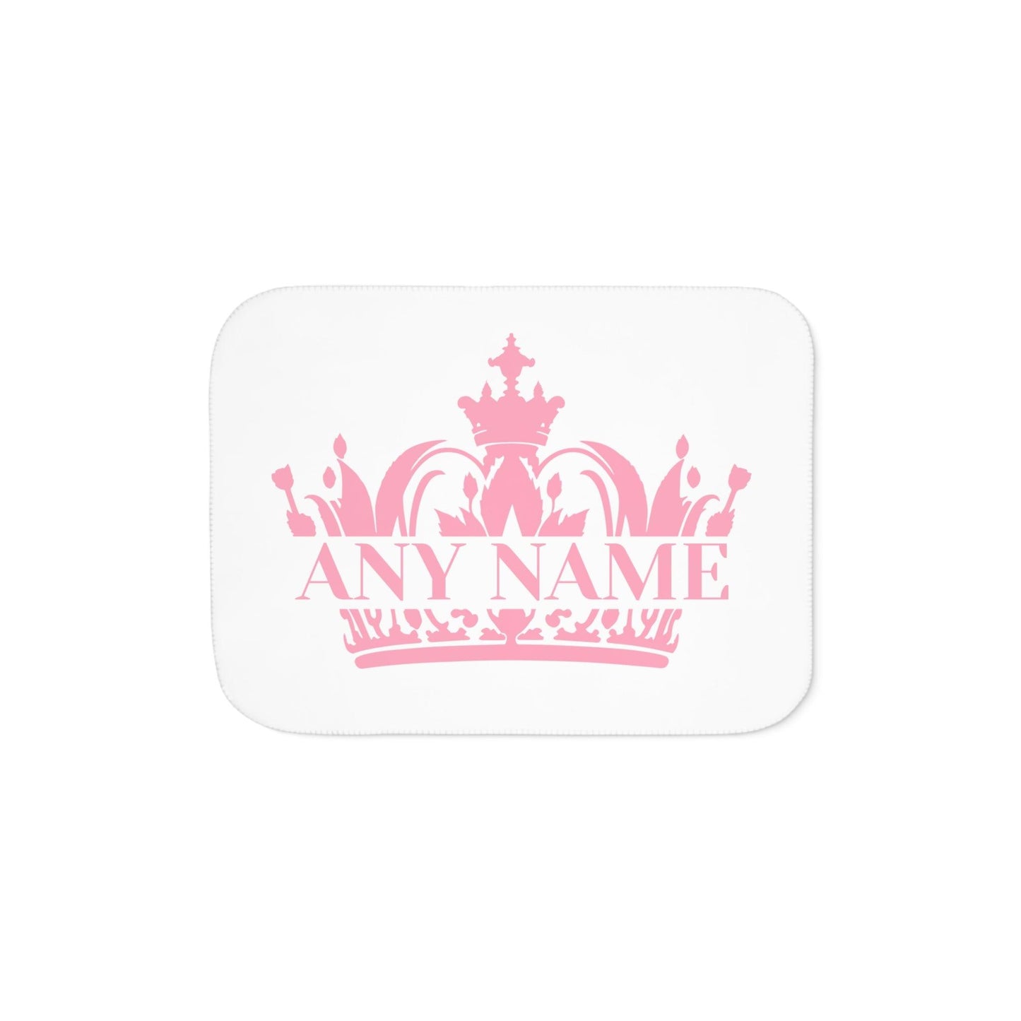 Crown Sherpa Blanket - 👑 Snuggle Up in Royal Comfort! 👑 Personalizable - Whippie's