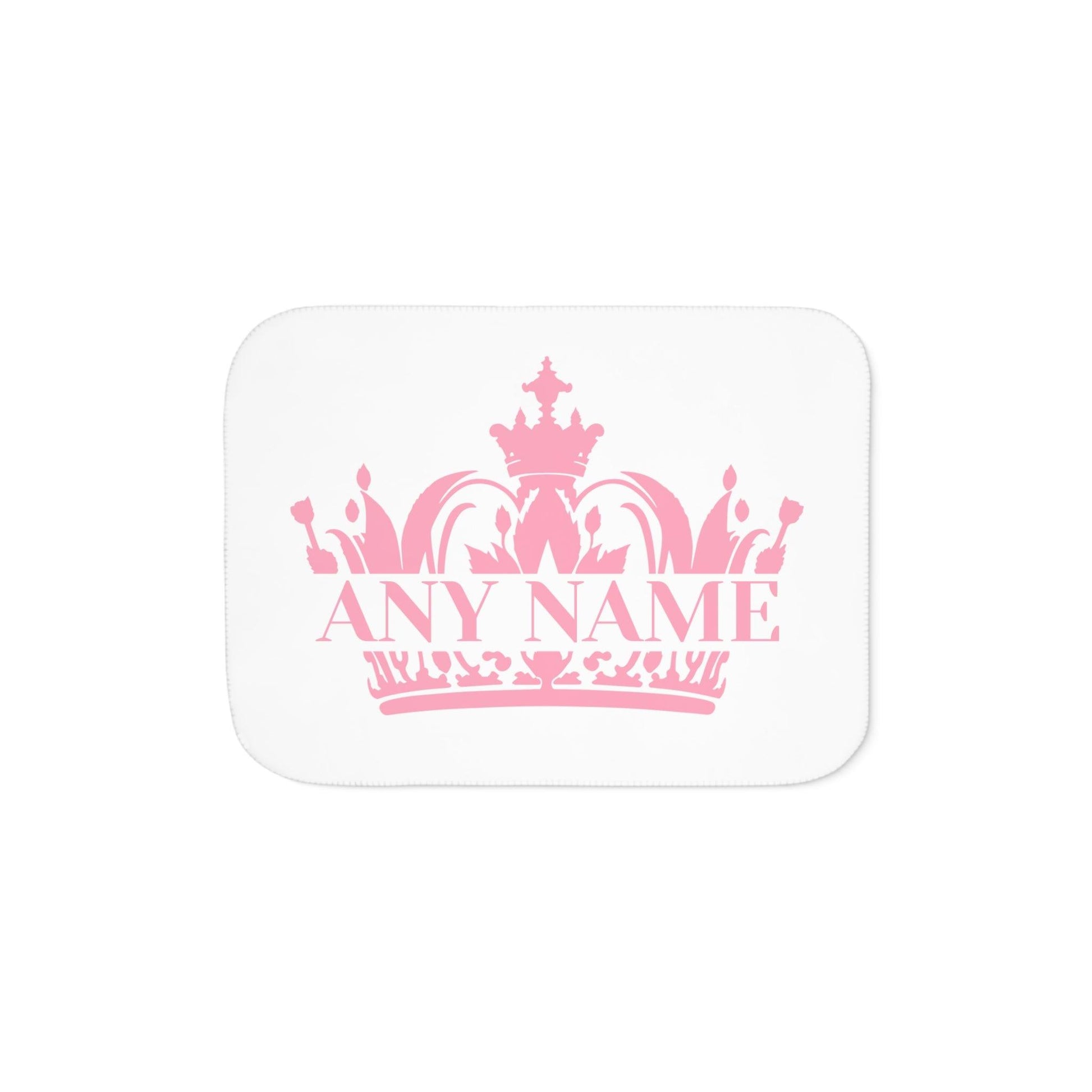 Crown Sherpa Blanket - 👑 Snuggle Up in Royal Comfort! 👑 Personalizable - Whippie's