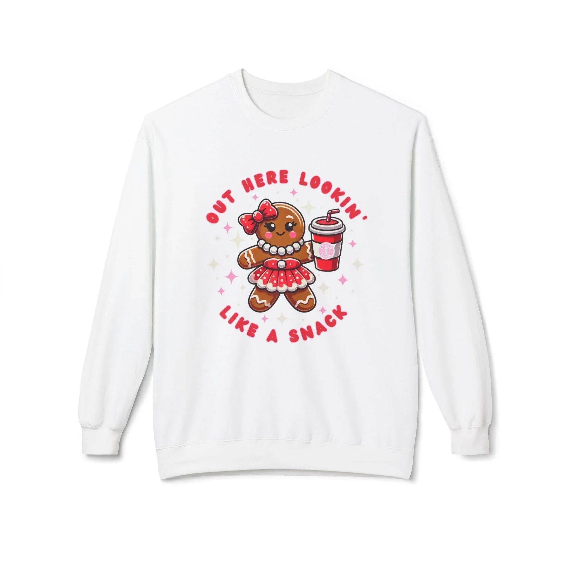 Out Here Lookin' Like a Snack 🍪☕️ Unisex Fleece Sweatshirt 🎄 - Whippie's