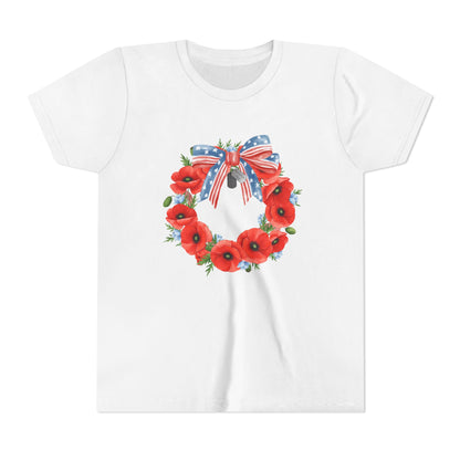 Memorial Day 'Never Forget' Wreath - Youth T-shirt