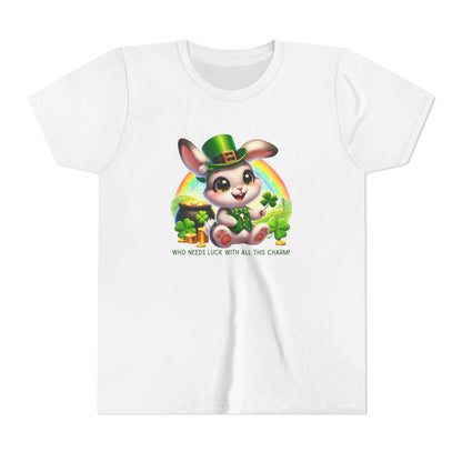 Who Needs Luck with All This Charm? Youth Tee - Spread Luck and Laughter! 🍀🍀 - Whippie's