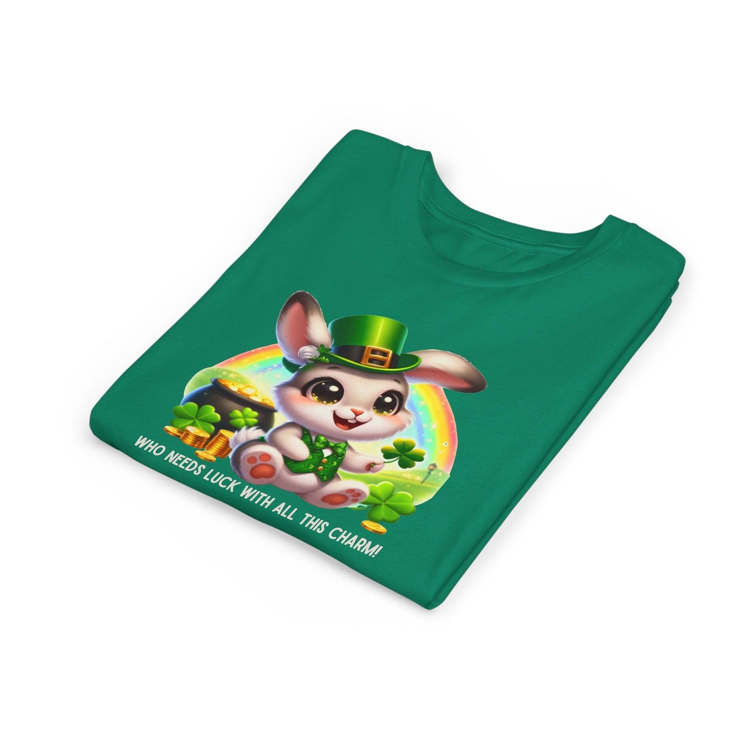 Who Needs Luck with All This Charm? Youth Tee - Spread Luck and Laughter! 🍀🍀 - Whippie's