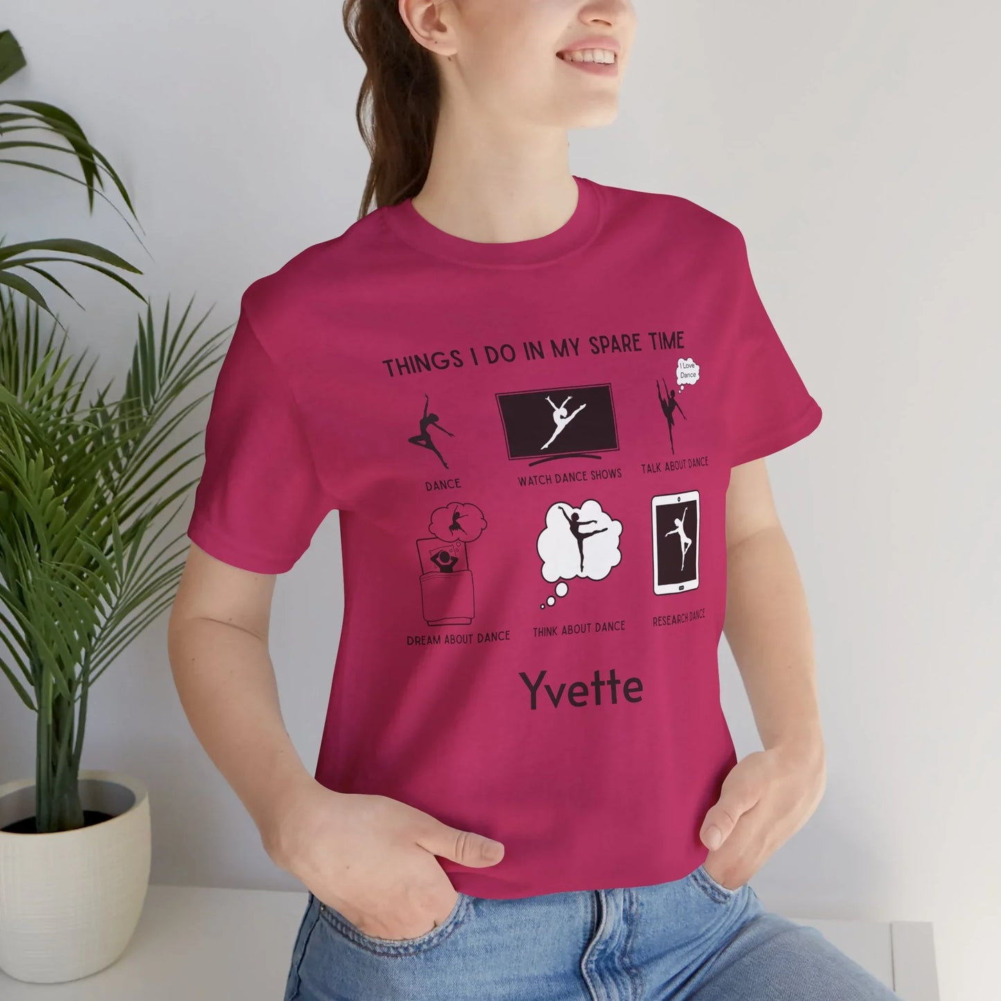 My Spare Time = Dance Time - Female Dancer - Unisex Tee - Personalizable - Whippie's