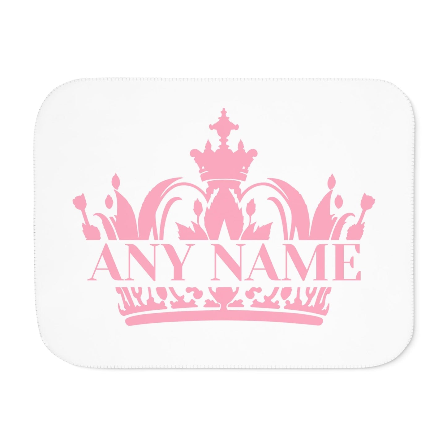 Crown Sherpa Blanket - 👑 Snuggle Up in Royal Comfort! 👑 Personalizable - Whippie's