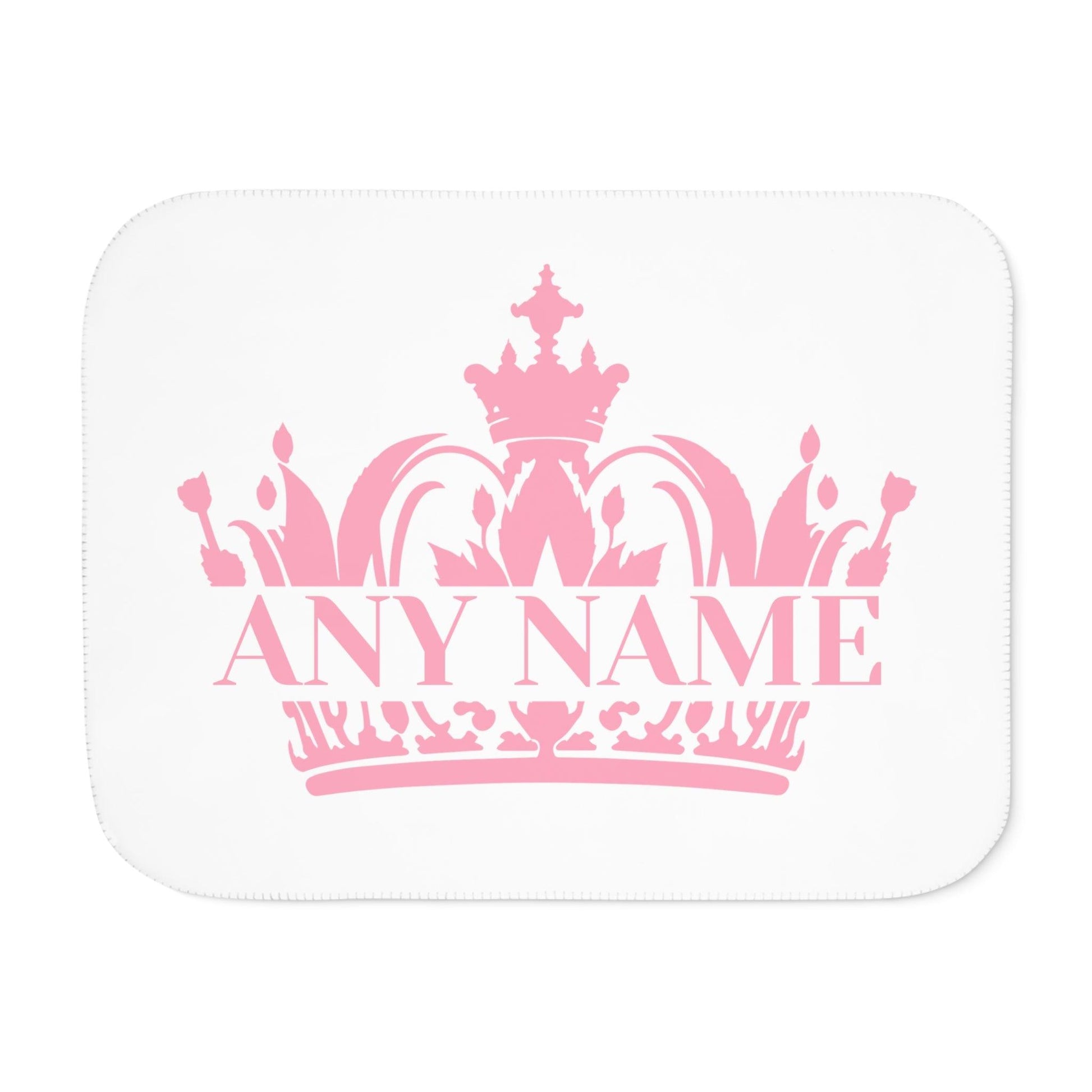 Crown Sherpa Blanket - 👑 Snuggle Up in Royal Comfort! 👑 Personalizable - Whippie's