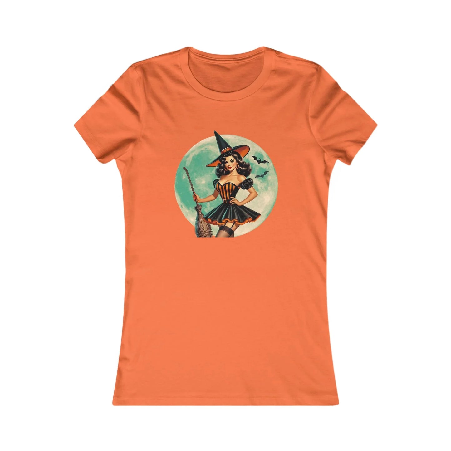 Bewitching Retro Witch Women's Favorite Tee - Fly High, Witchy Woman!