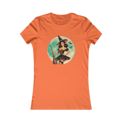 Bewitching Retro Witch Women's Favorite Tee - Fly High, Witchy Woman!