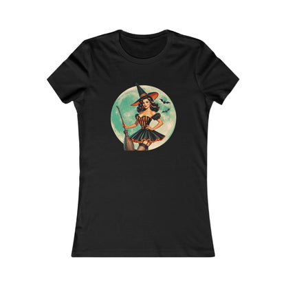 Bewitching Retro Witch Women's Favorite Tee - Fly High, Witchy Woman!