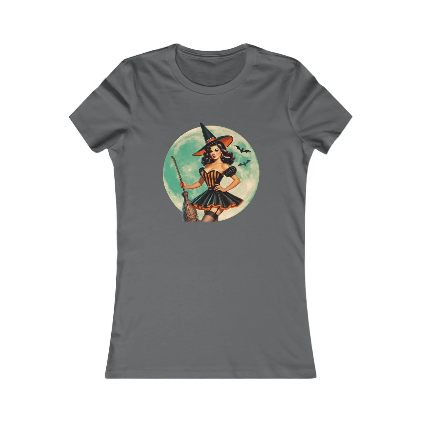 Bewitching Retro Witch Women's Favorite Tee - Fly High, Witchy Woman!