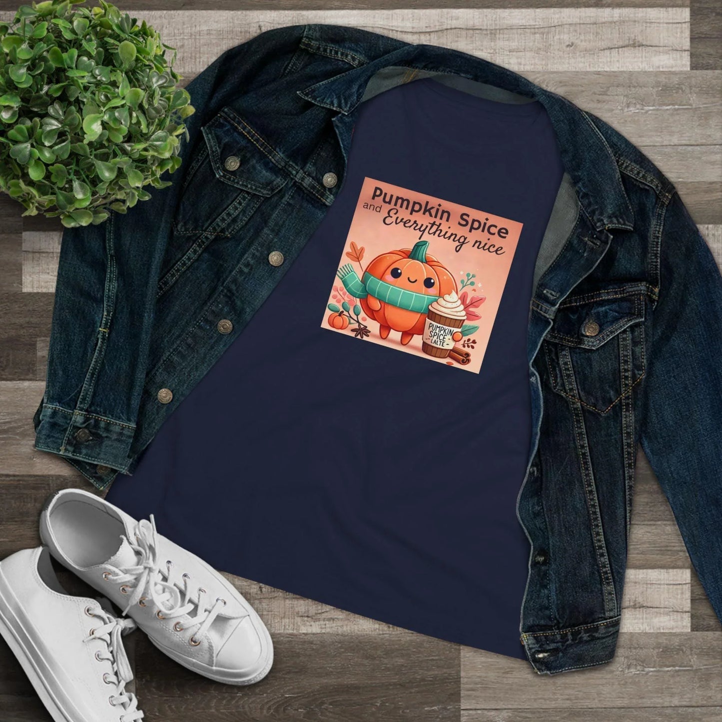 Cute Pumpkin: Pumpkin Spice and Everything Nice - Women's Softstyle Tee - Whippie's