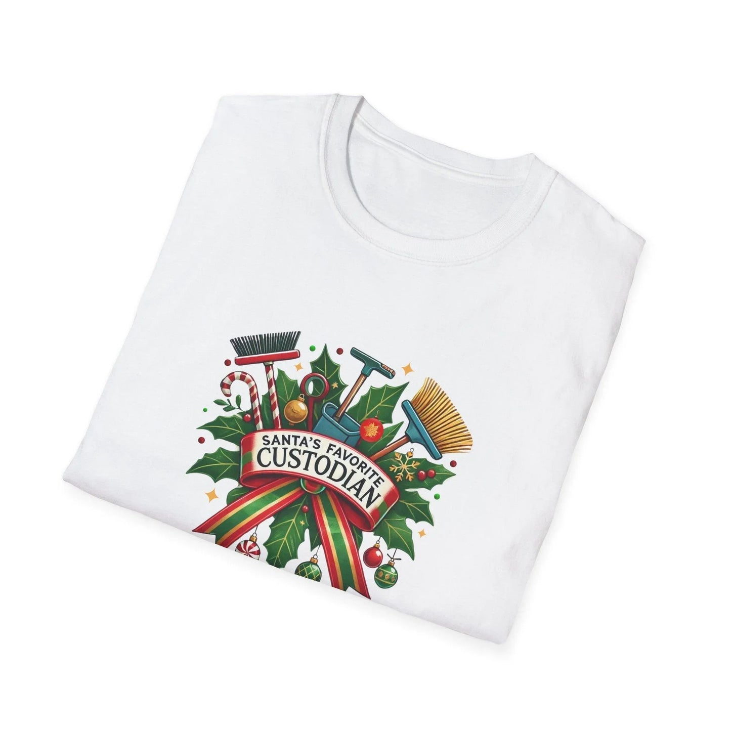 Santa's Favorite Custodian Unisex Tee 🧹🎅 - Whippie's