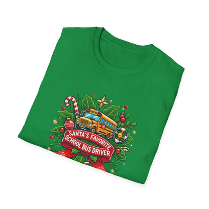 Santa's Favorite School Bus Driver Unisex Tee 🚌🎅 - Whippie's