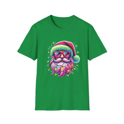 Shine Bright Like Santa! 🎅🎄🌈✨ - Unisex Softstyle T-shirt - Whippie's