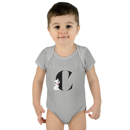 Alphabet Adventures: Letter C - Cute Kitty Cat Baby Onesie C is for Cute Kitty Cat! - Whippie's