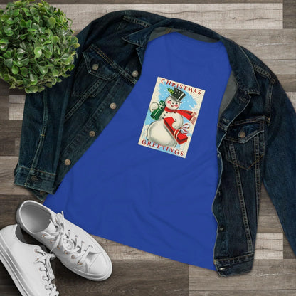 Christmas Greetings - Snowman - Women's Tee - Whippie's
