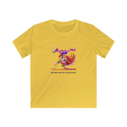 Why Walk When You Can Cartwheel?" Kids' Tee! 🤸‍♀️ - Whippie's