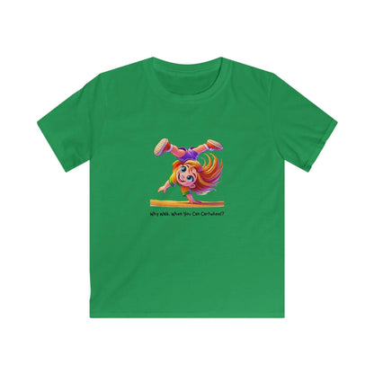 Why Walk When You Can Cartwheel?" Kids' Tee! 🤸‍♀️ - Whippie's