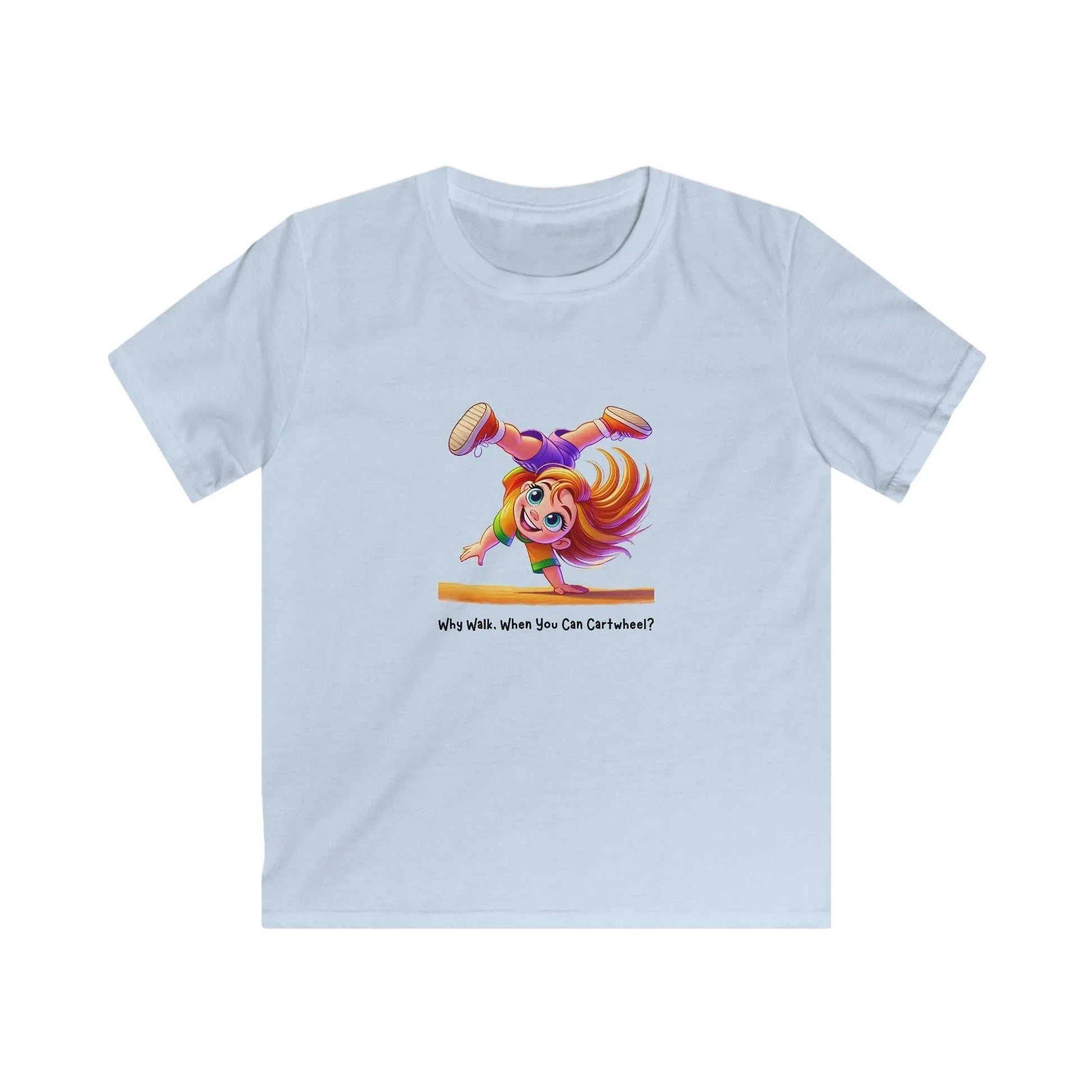 Why Walk When You Can Cartwheel?" Kids' Tee! 🤸‍♀️ - Whippie's
