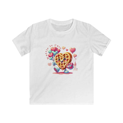 🧇 Waffle-ly Cute! 💖 Kids Softstyle Tee ✨ Spread the love this Valentine's Day! - Whippie's