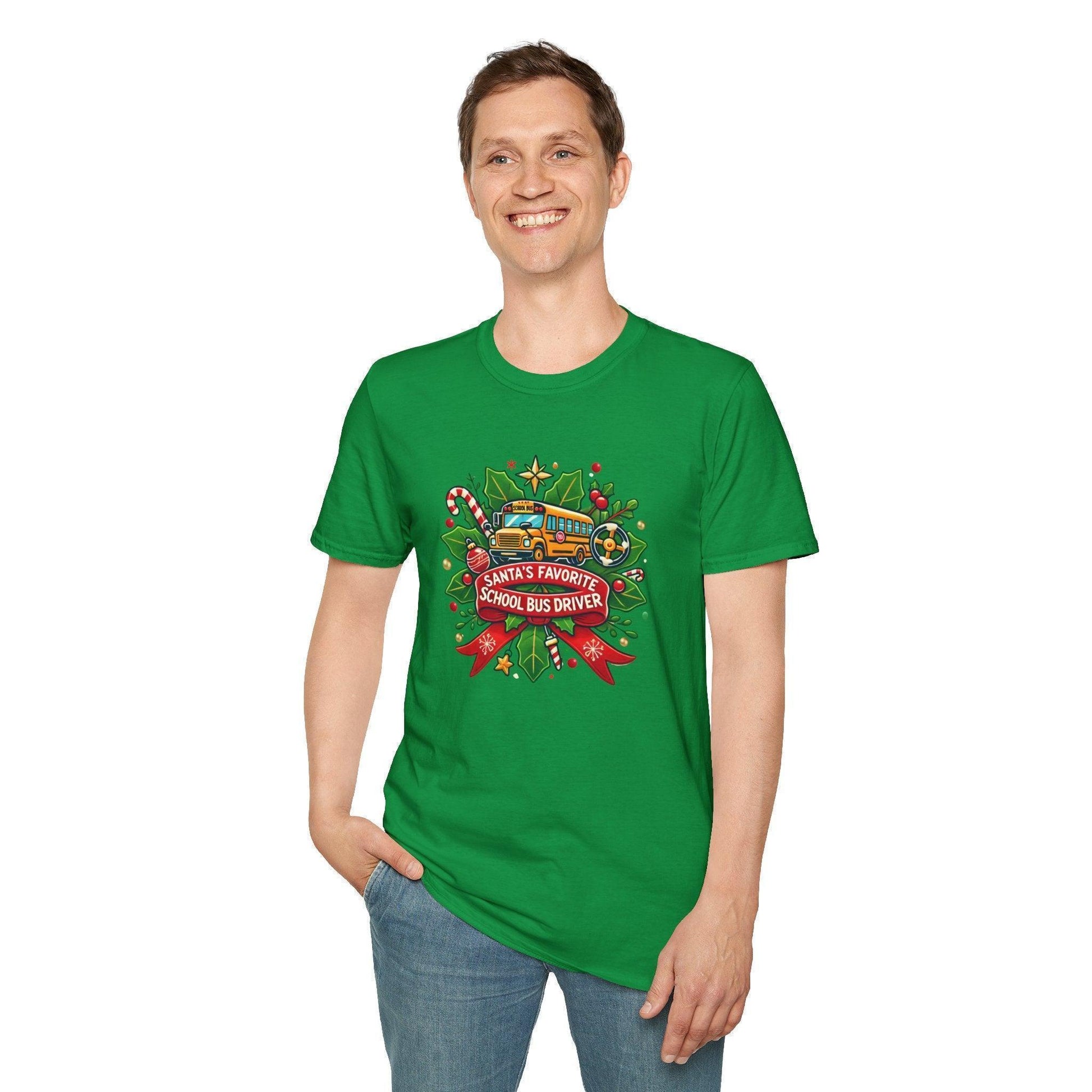 Santa's Favorite School Bus Driver Unisex Tee 🚌🎅 - Whippie's