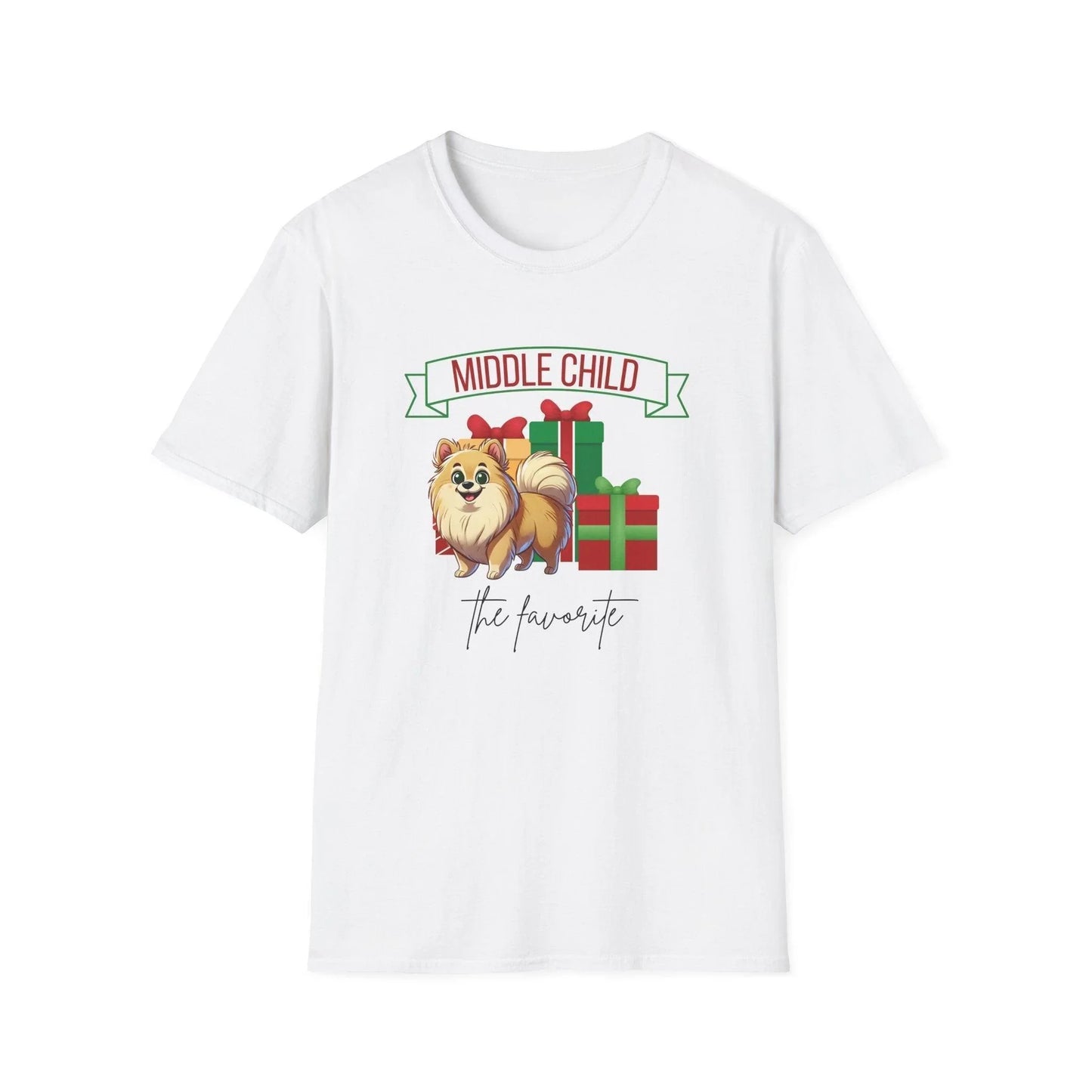 Middle Child, The Favorite 🎁🐶 Pomeranian - Unisex Tee! 🎁👑 - Whippie's
