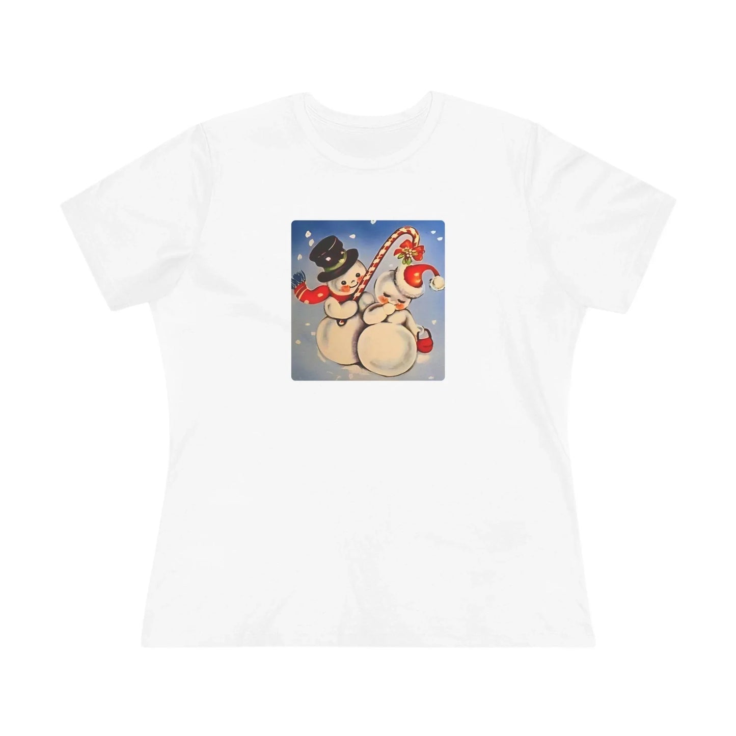 Snow Couple Mistletoe - Women's Tee - Whippie's