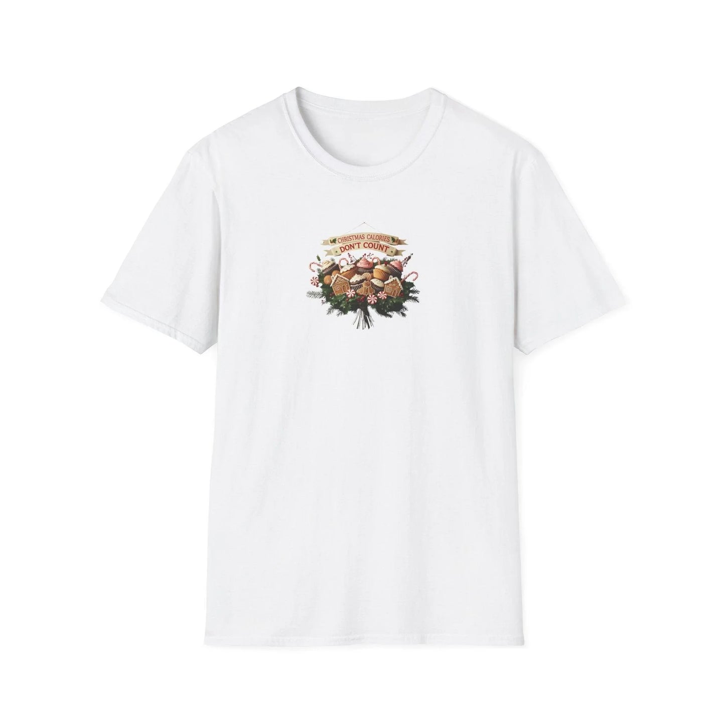 Christmas Calories Don't Count 🎅🎄 - Unisex Softstyle T-Shirt 🍪🎁 - Whippie's