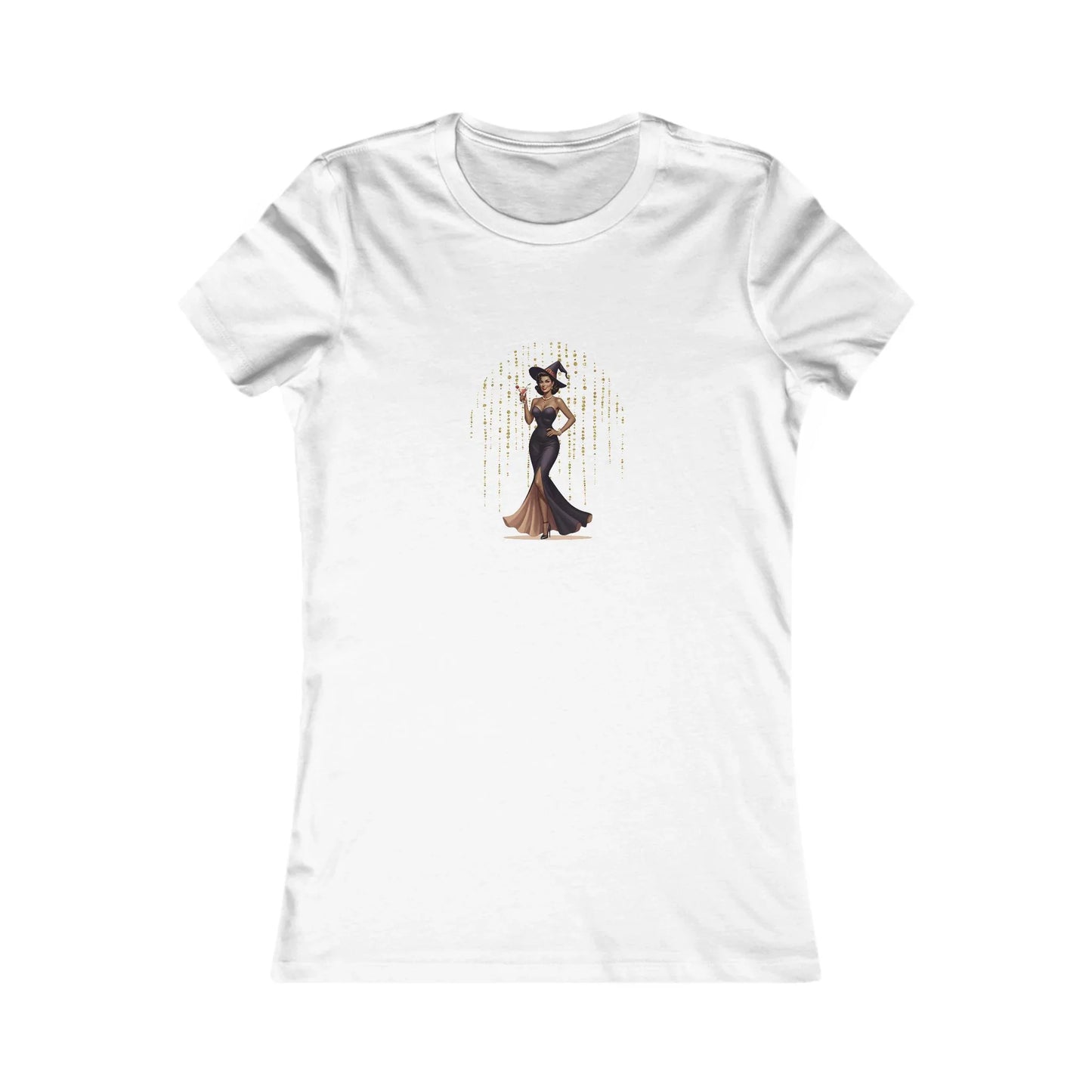 Midnight Glamour: Bewitching Pinup Halloween Tee