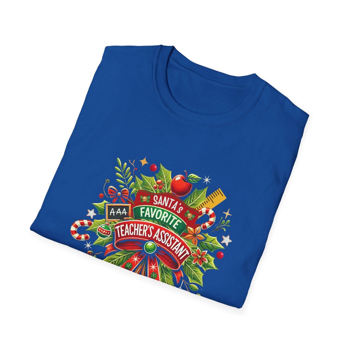 Santa's Favorite Teacher's Assistant - Spreading Holiday Cheer in the Classroom! 🎅🎄 Unisex Tee 🍎🎅 - Whippie's