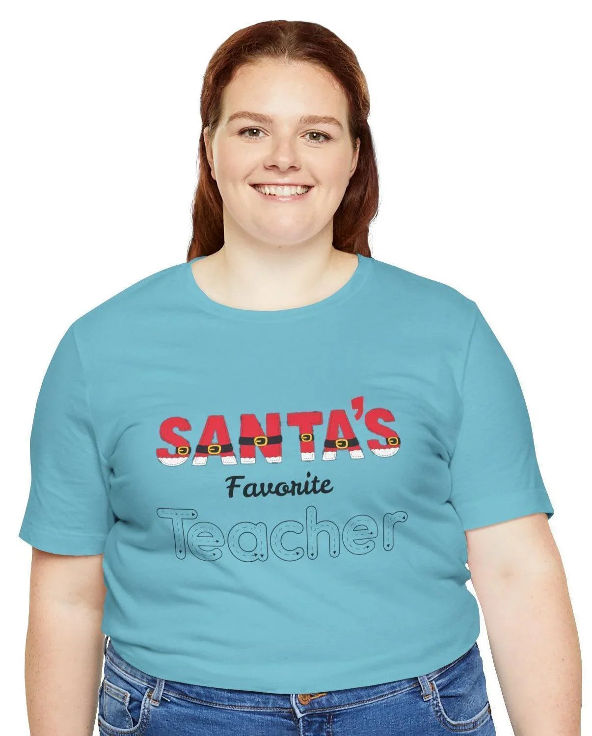 🎅 Santa's Favorite Teacher 🍎 Unisex Jersey Tee ✨ - Whippie's