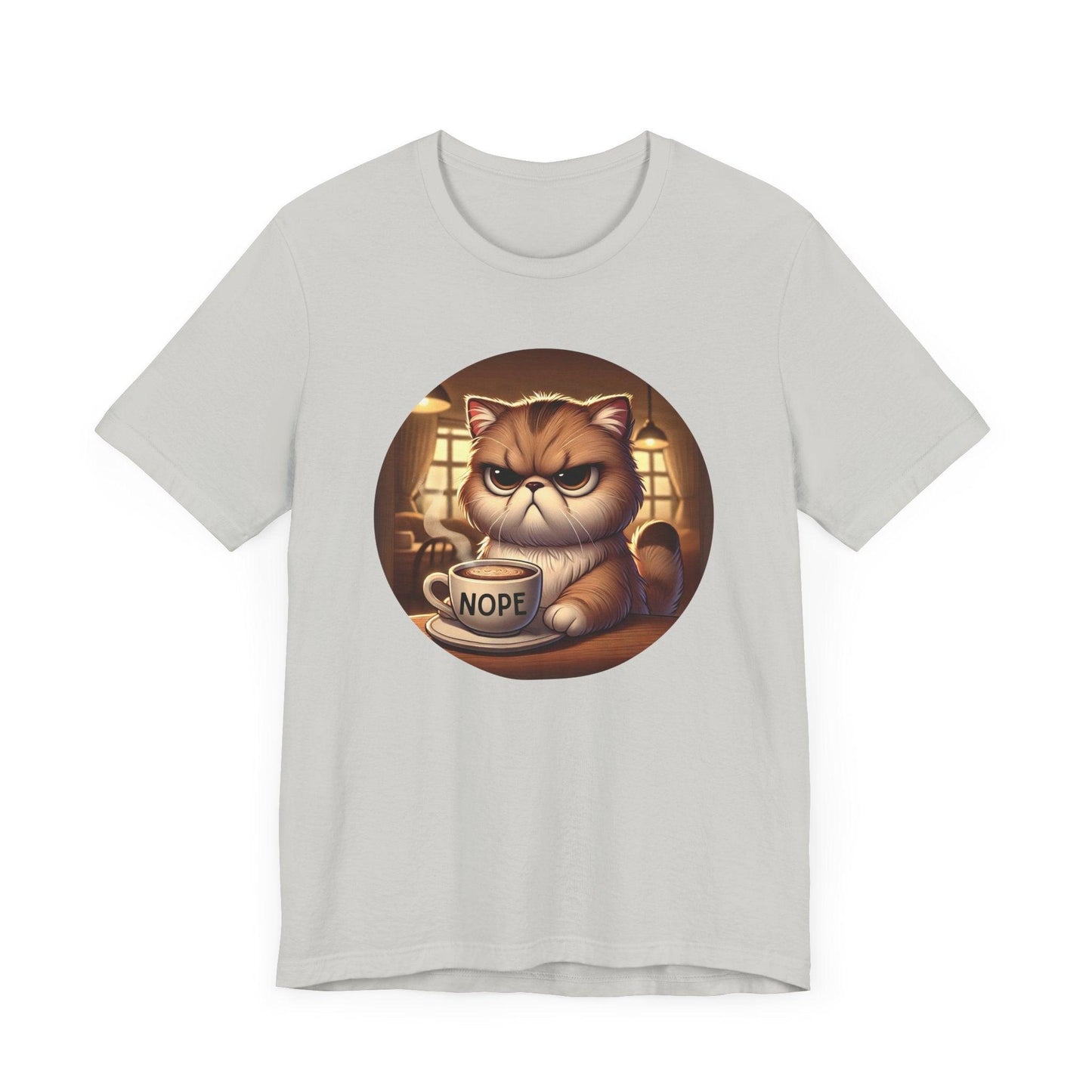 Grumpy Cat Cafe - Unisex Jersey Tee - 🐱☕ Nope, Not Today! ☕🐱 - Whippie's