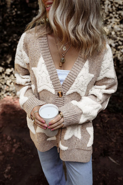 Sherpa Star Cardigan with Pockets