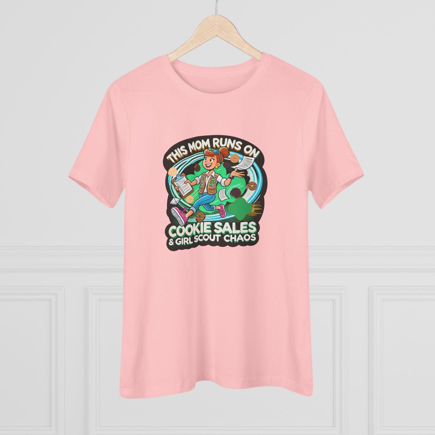 This Mom Runs on Cookies and Girl Scout Chaos - Women's Tee Embrace the Girl Scout Hustle! - Whippie's