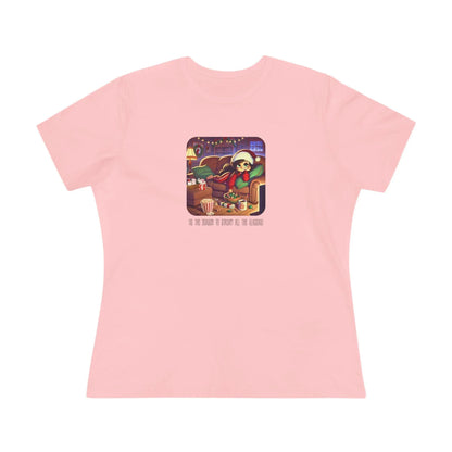 🎅🍿 'Tis the Season to Binge All the Classics! 🎄🎁 - Women's Softstyle Tee - Whippie's