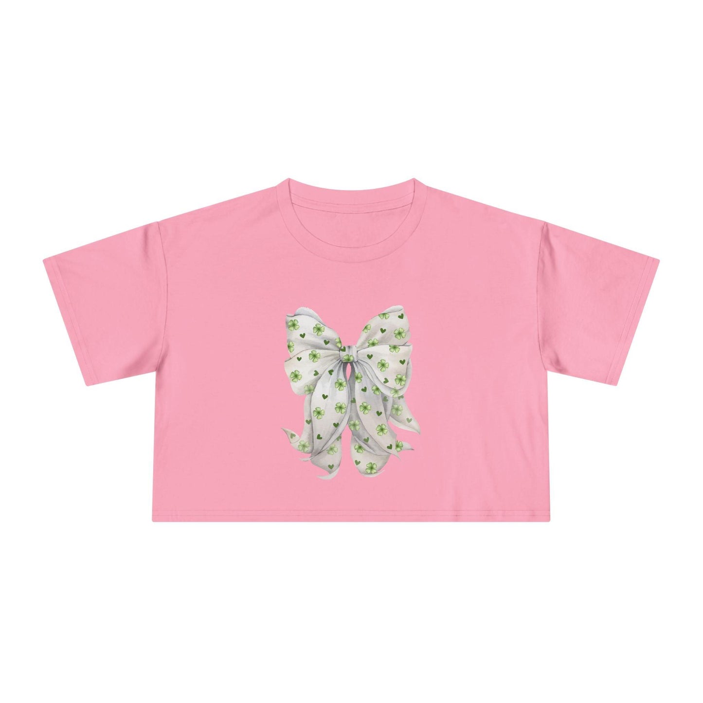 Shamrock Hearts Women's Cropped Tee - Spread the Luck and Love! - Whippie's