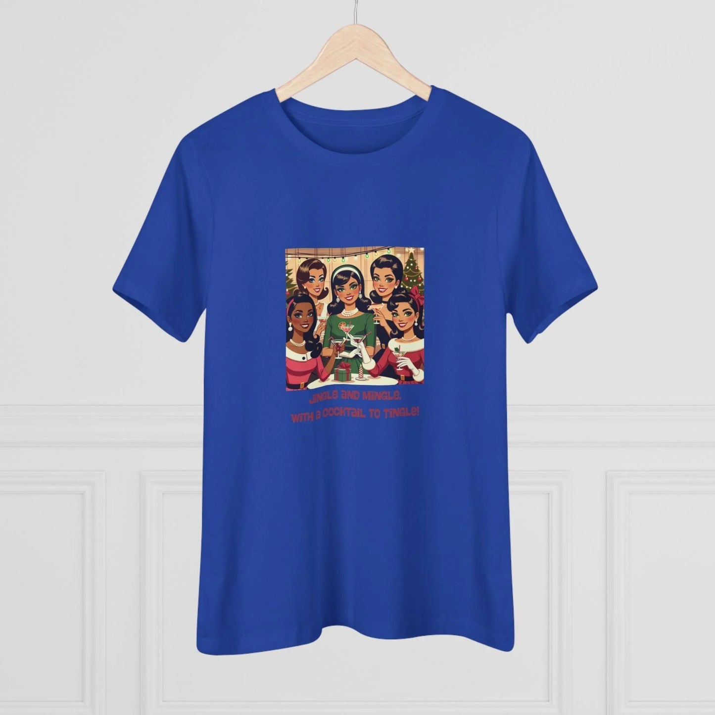 Holiday Friends Sipping Cocktails - Women's Softstyle Tee - Whippie's