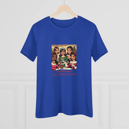 Holiday Friends Sipping Cocktails - Women's Softstyle Tee - Whippie's