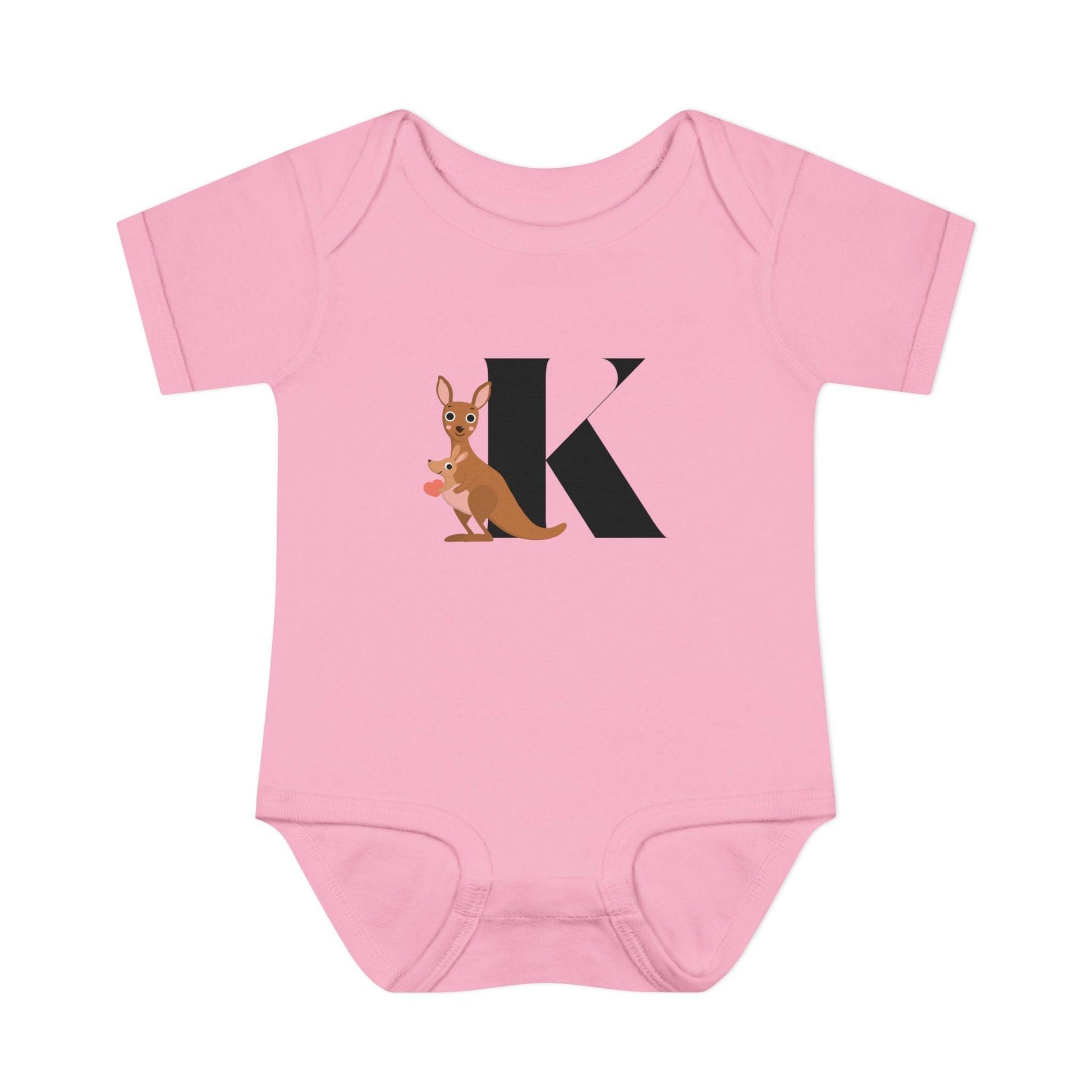 Alphabet Adventures: Letter K - Kind Kangaroo Baby Onesie K is for Kind Kangaroo! - Whippie's