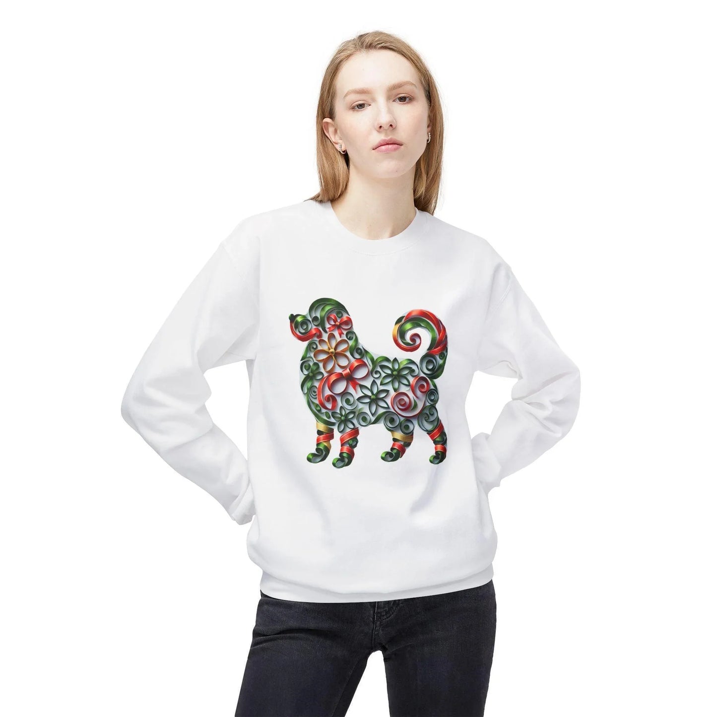 🐶 Merry Woofmas! 🎄 Unisex Fleece Sweatshirt 🎁 - Whippie's