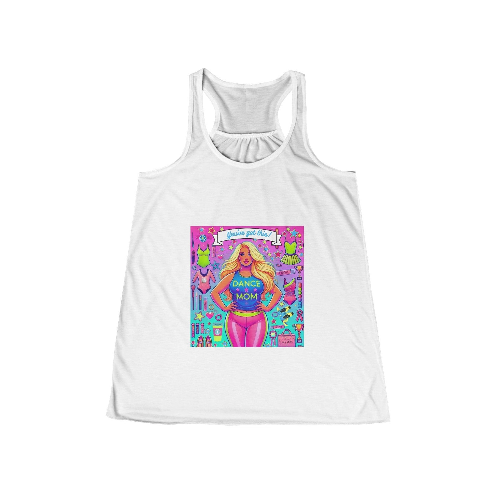 Dance Mom: You've Got This - Blonde Mom - Curvy - Women's Flowy Racerback Tank - Whippie's