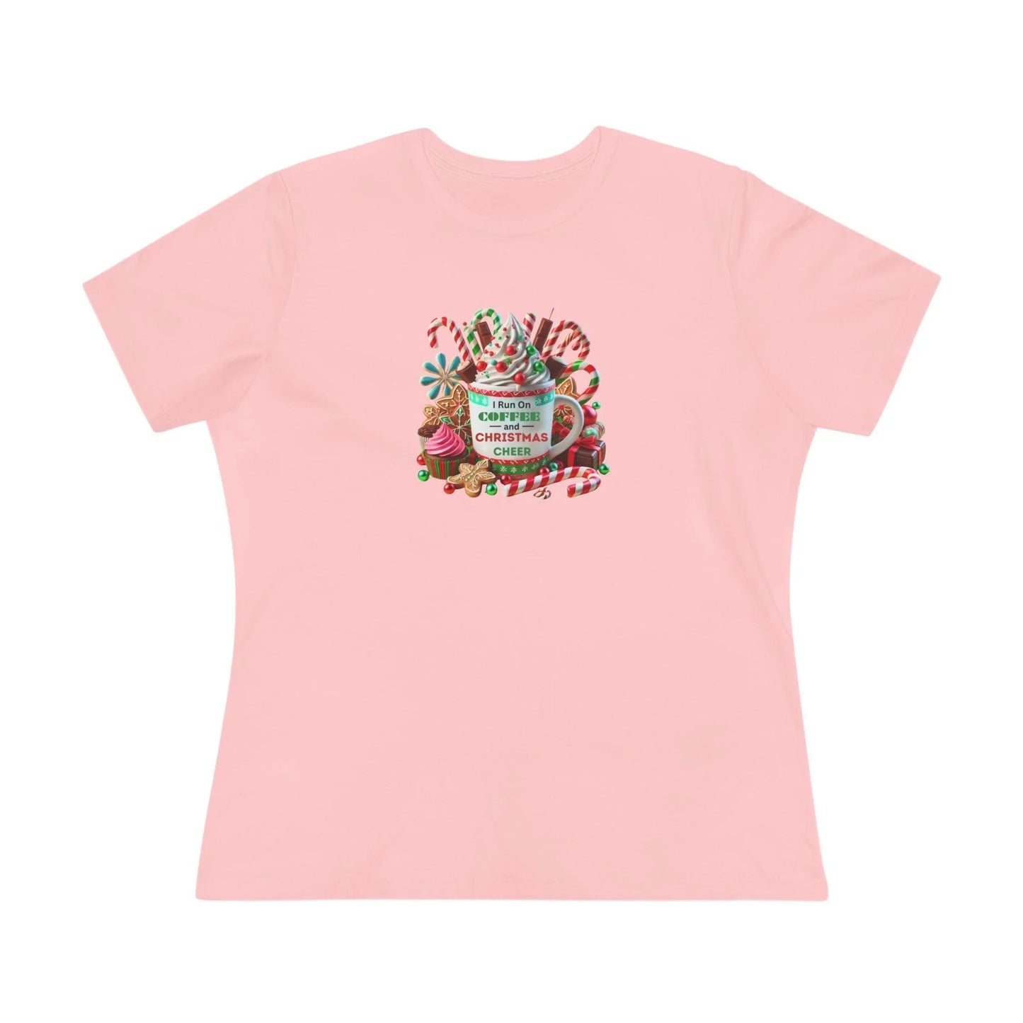 ☕🎄 I Run on Coffee & Christmas Cheer 🎁🌟 - Women's Softstyle Tee - Whippie's