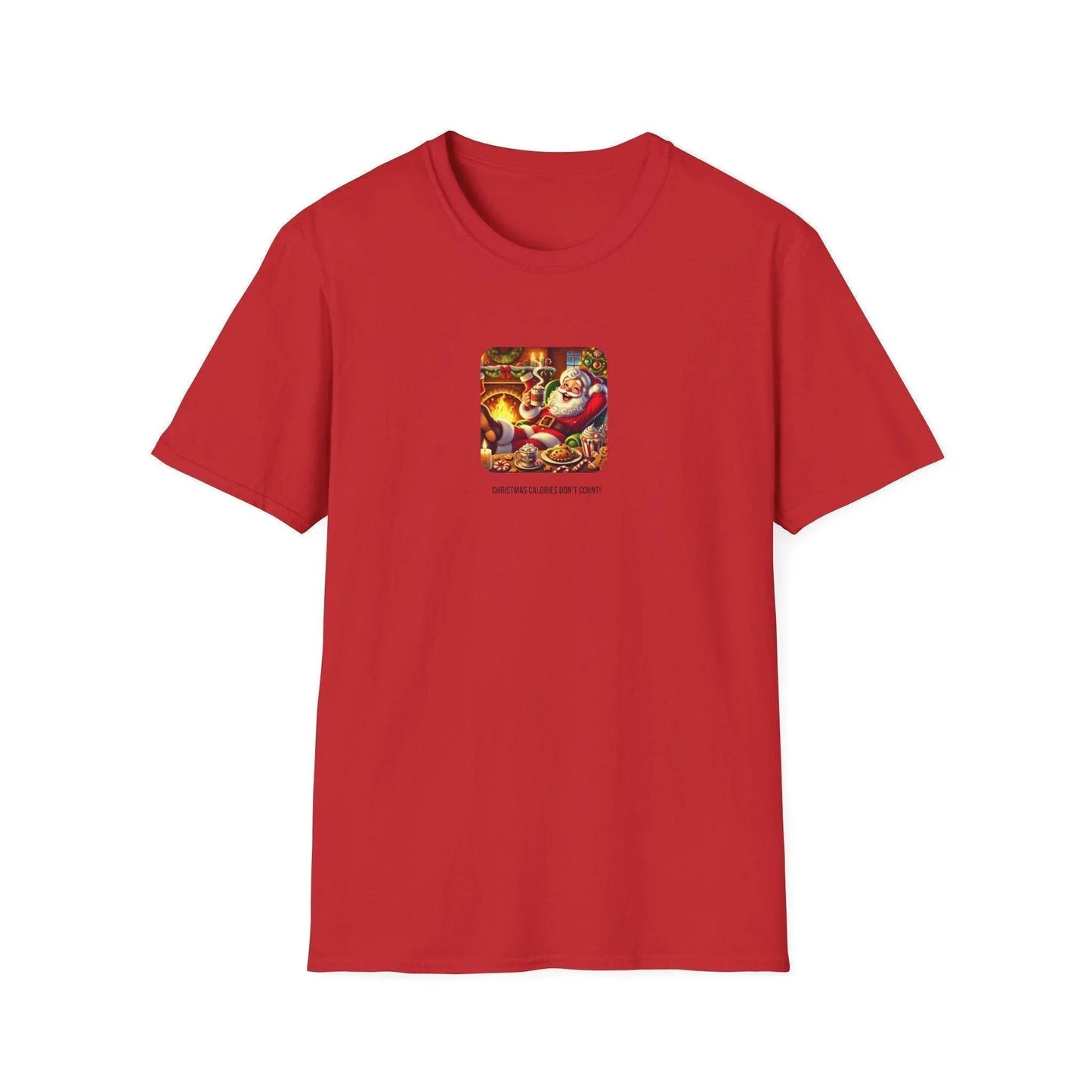 Santa: Christmas Calories Don't Count - Unisex Softstyle T-Shirt - Whippie's