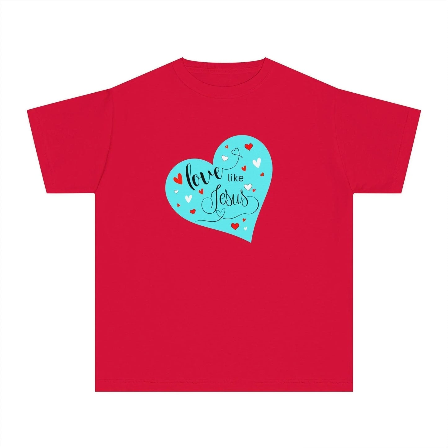 💙 Love Like Jesus ❤️ Youth Midweight Tee ✨ Spread love and kindness. - Whippie's